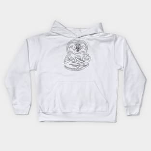 Cobra Kai Retro Outline Kids Hoodie